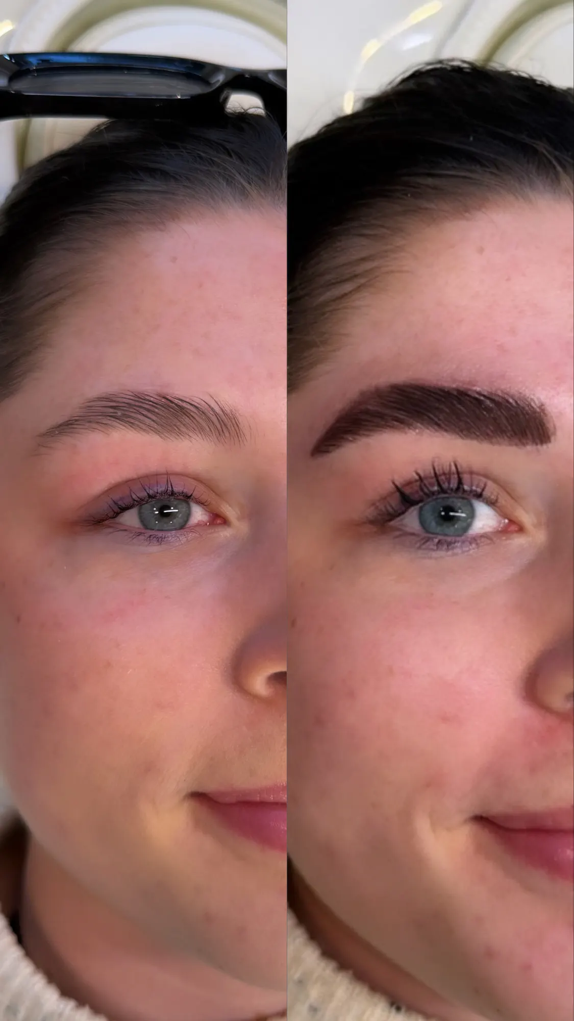 Brow & Lash Treatment before and after
