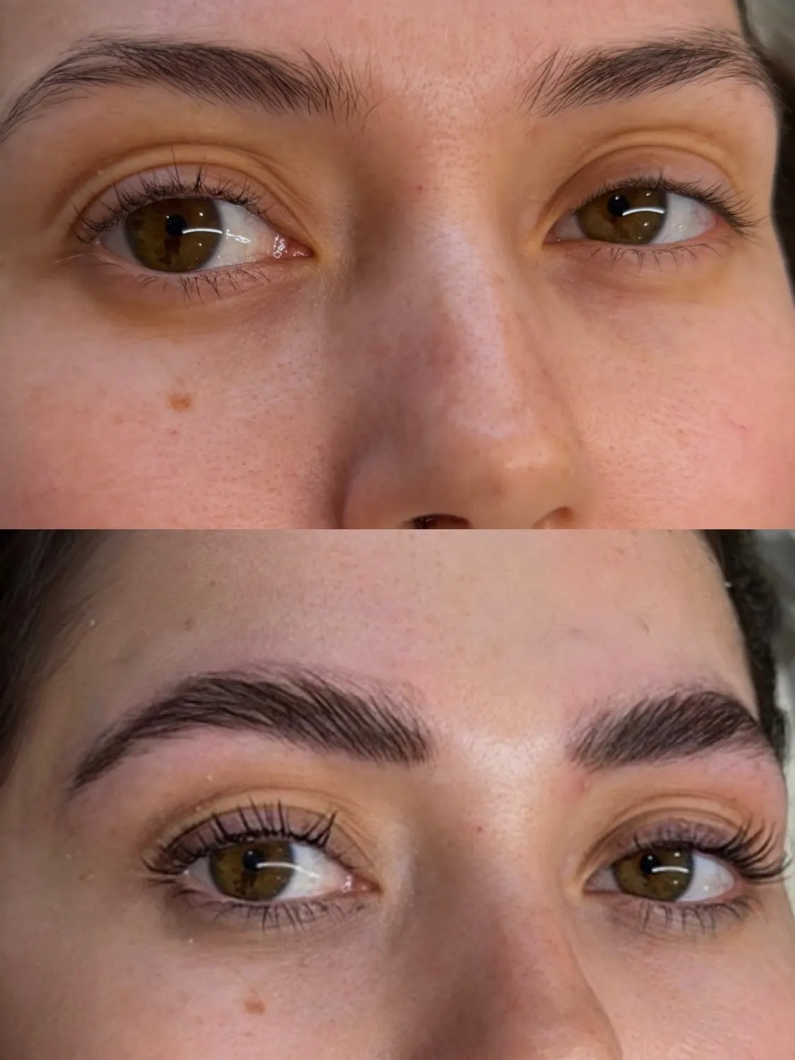Brow & Lash Treatment before and after